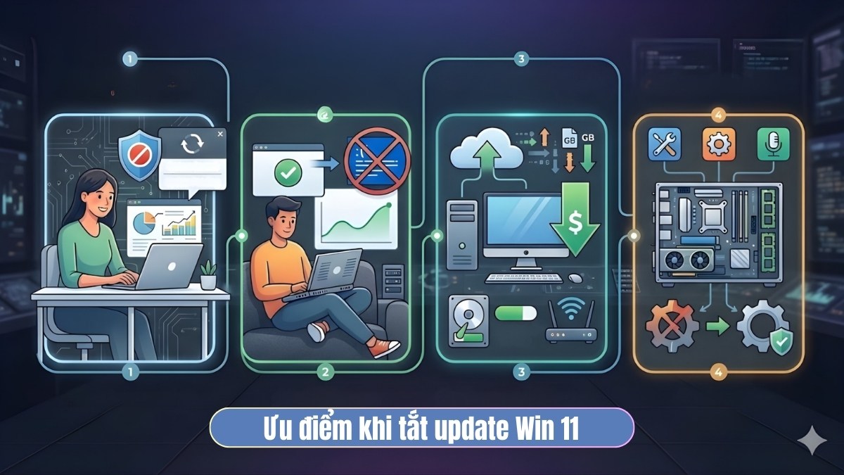 Ưu điểm khi tắt update Win 11