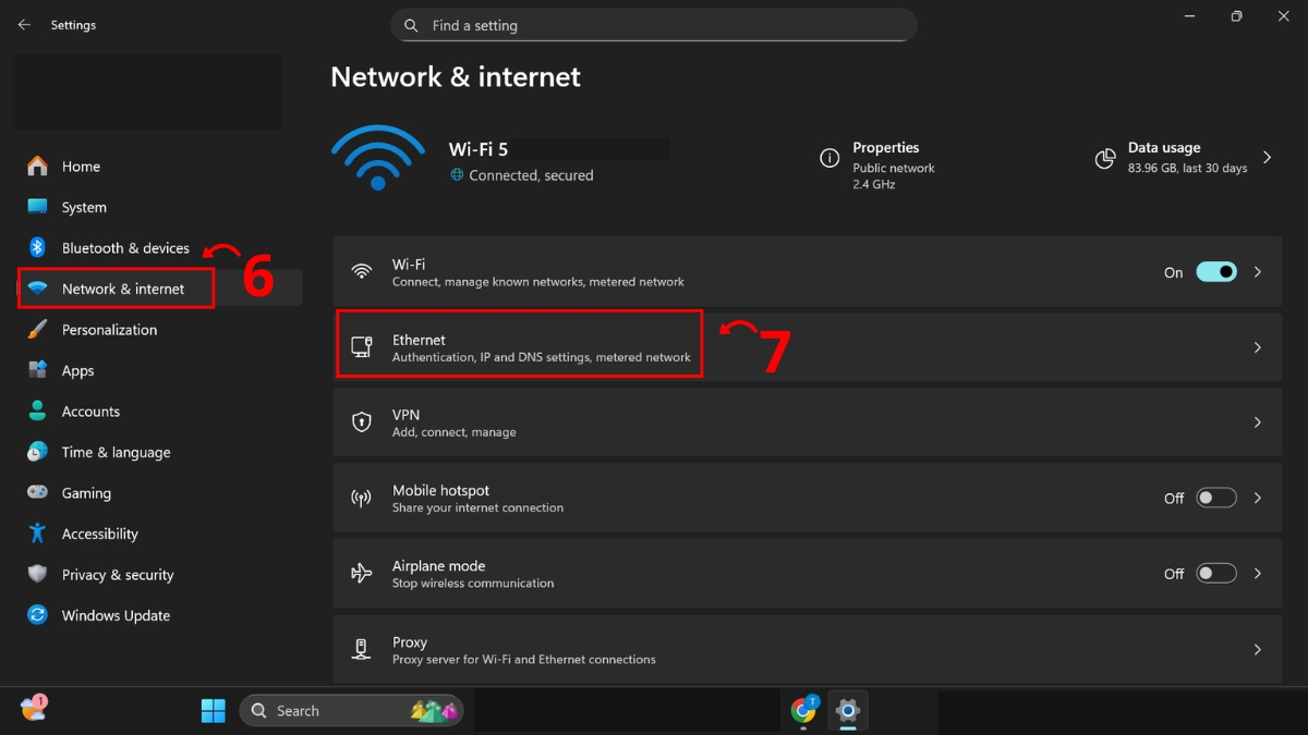tắt update Win 11 qua cài đặt mạng bước 4