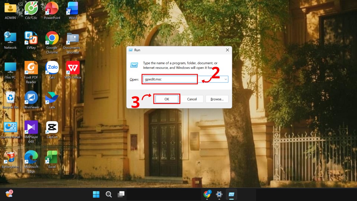 tắt update Win 11 qua Group Policy Editor bước 1 còn lại