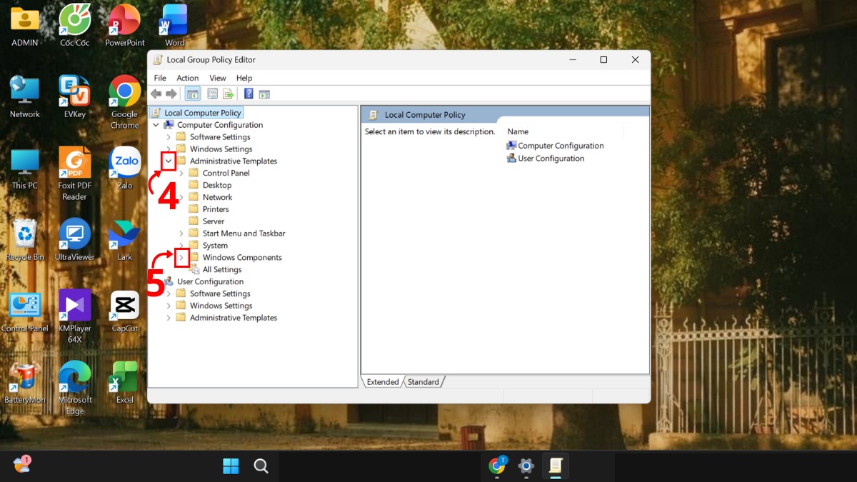 tắt update Win 11 qua Group Policy Editor bước 2