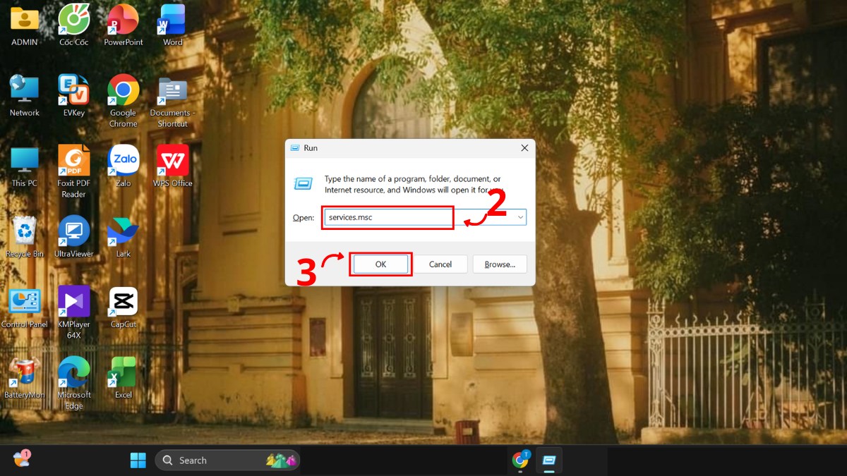tắt update Win 11 qua services.msc bước 2