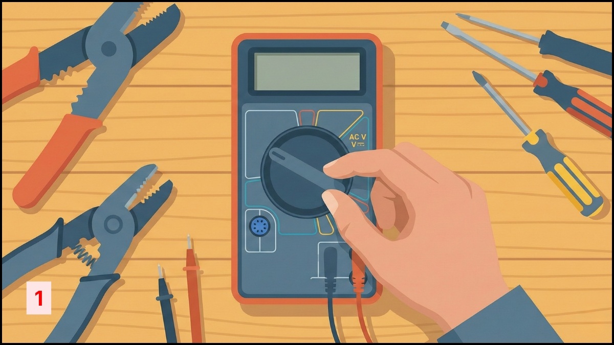 Cách kiểm tra tủ lạnh bị rò điện bằng đồng hồ đo điện bước 1