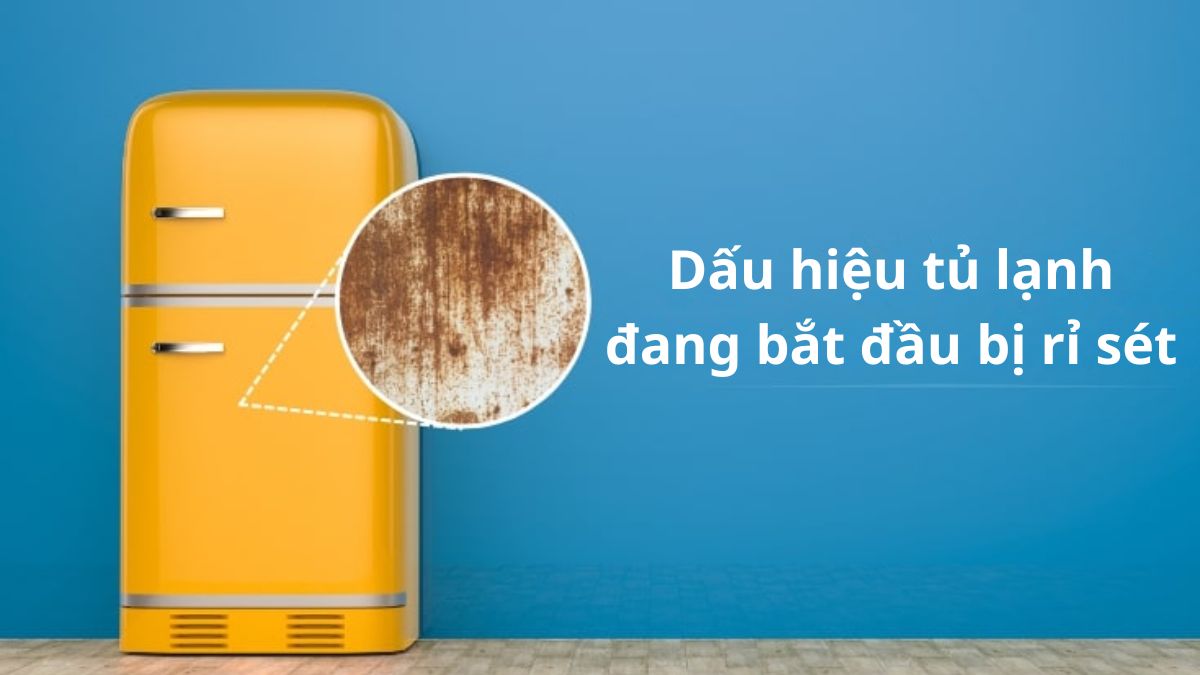 Dấu hiệu tủ lạnh đang bắt đầu bị rỉ sét