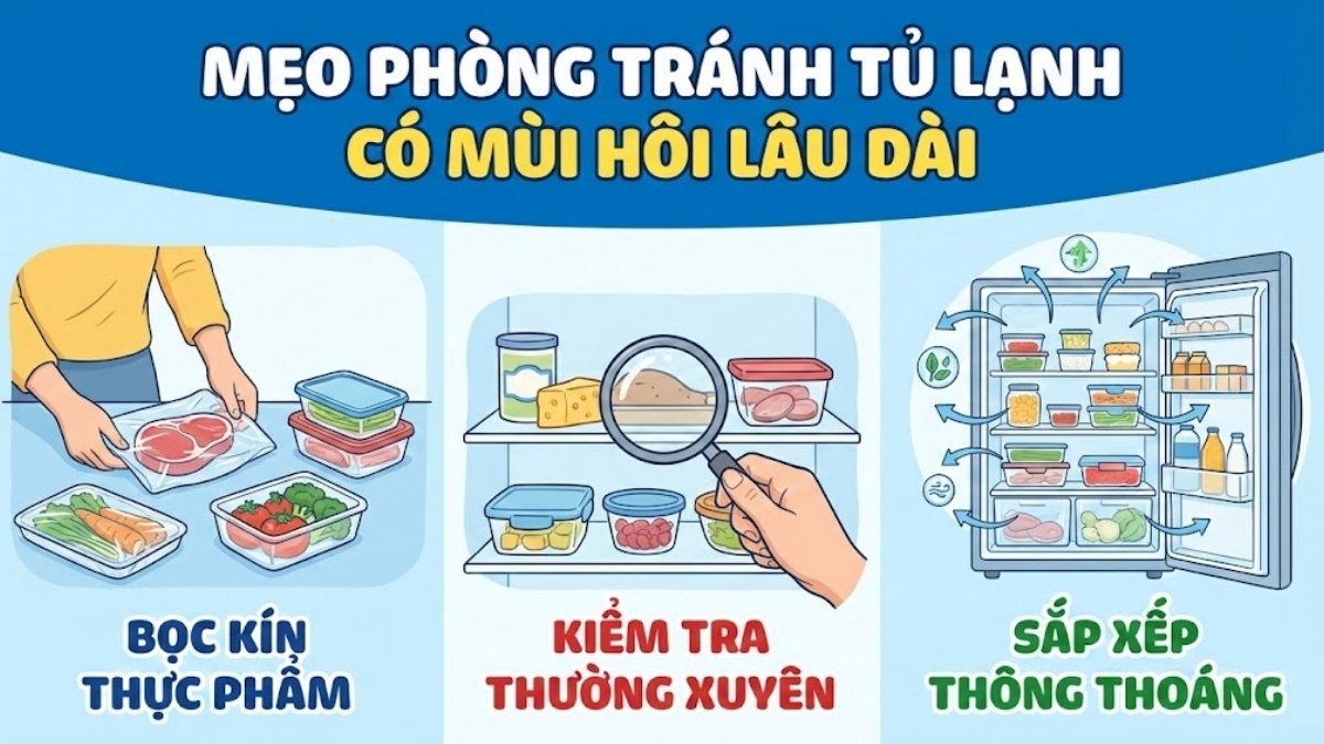 Mẹo phòng tránh tủ lạnh có mùi hôi lâu dài