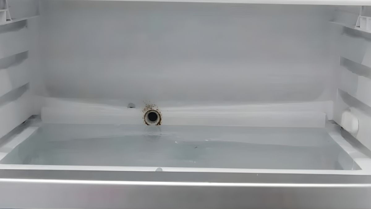 Nguyên nhân khiến tủ lạnh chảy nước ở ngăn mát - lỗ thoát nước bị tắc