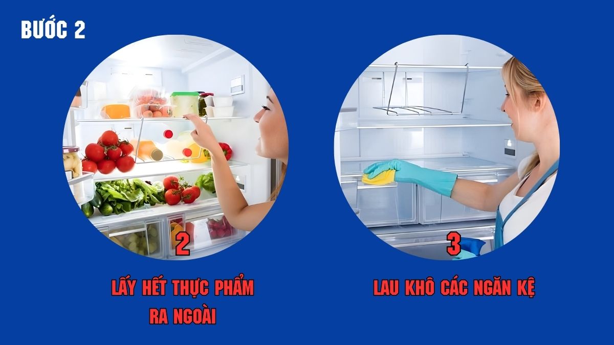 Hướng dẫn xử lý tủ lạnh chảy nước ở ngăn mát tại nhà bước 2