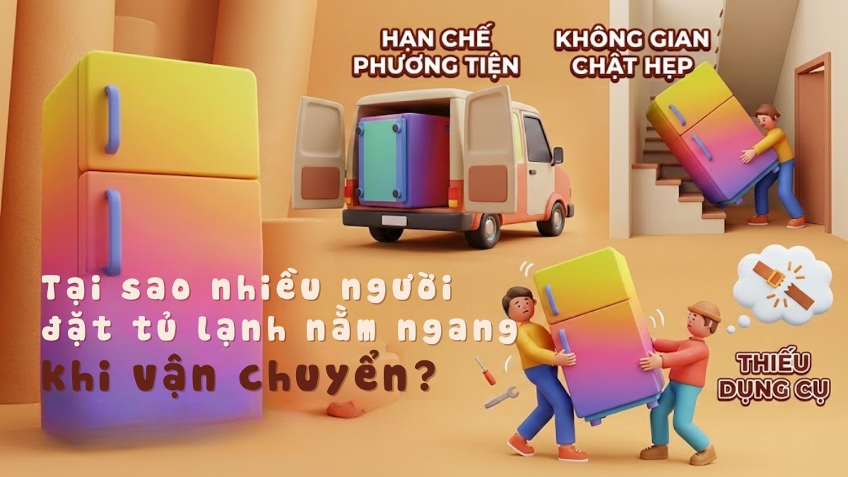 tủ lạnh chở nằm được không