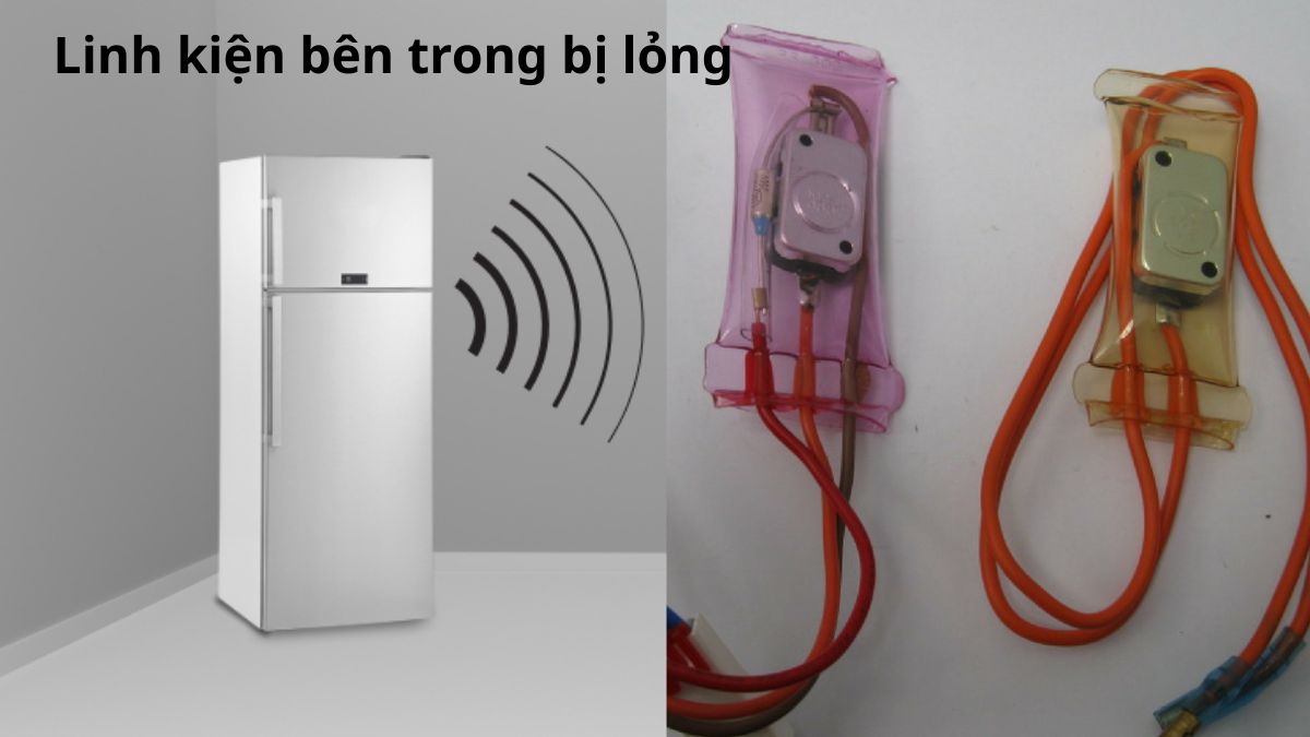 Nguyên nhân khiến tủ lạnh kêu to ở ngăn đá - linh kiện bên trong bị hỏng