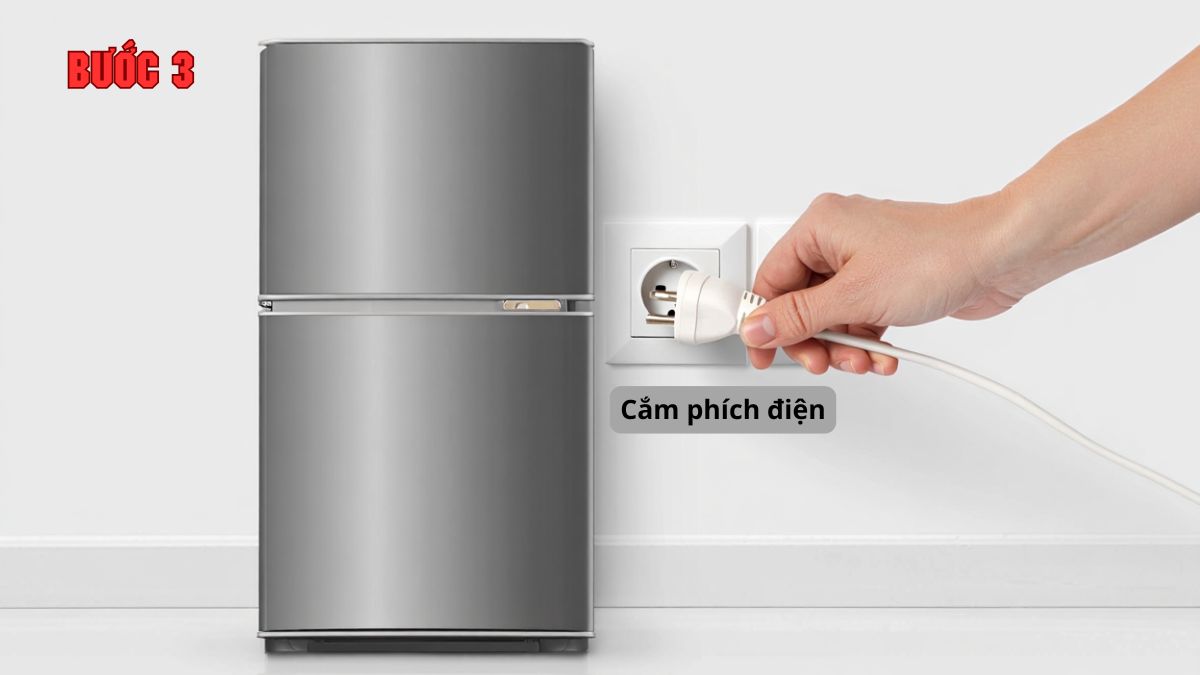 Reset nguồn tủ lạnh để kiểm tra lỗi tạm thời bước 3