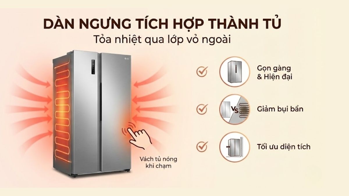 Nguyên lý vì sao tủ lạnh nóng 2 bên