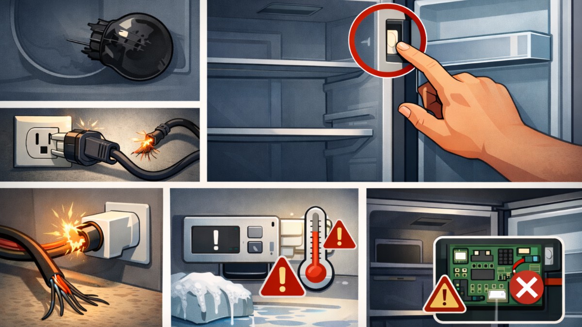 nguyên nhân tủ lạnh vẫn chạy nhưng đèn không sáng