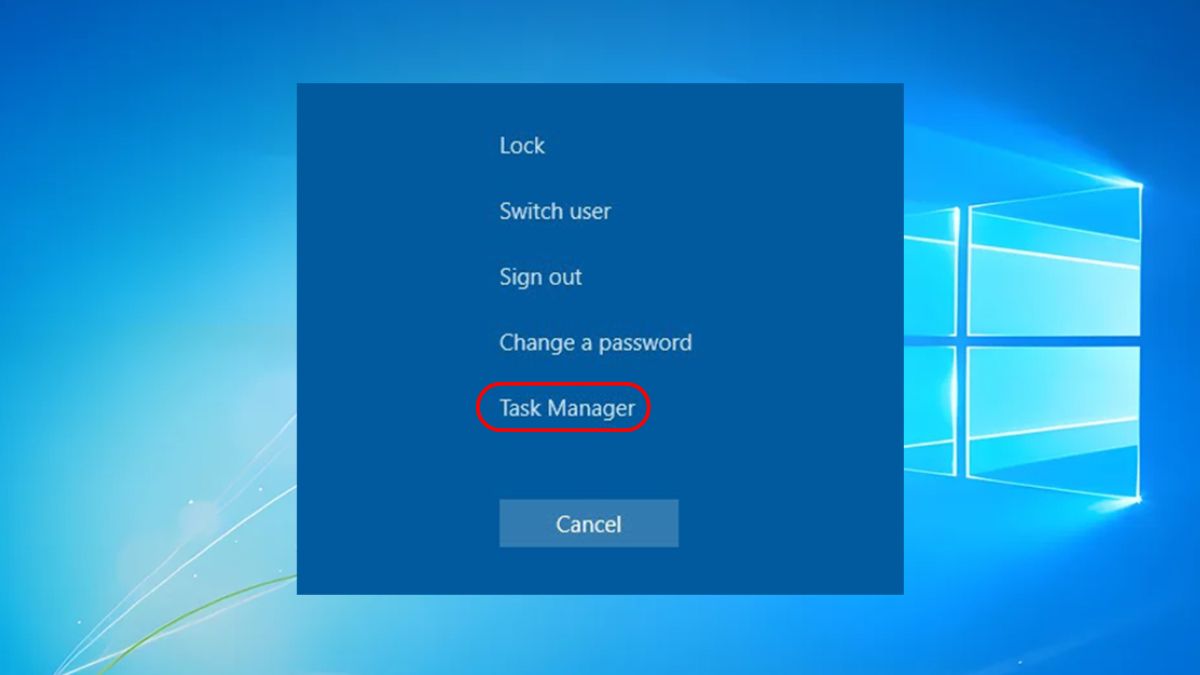 cách mở Task Manager trên máy tính windows - bước 3