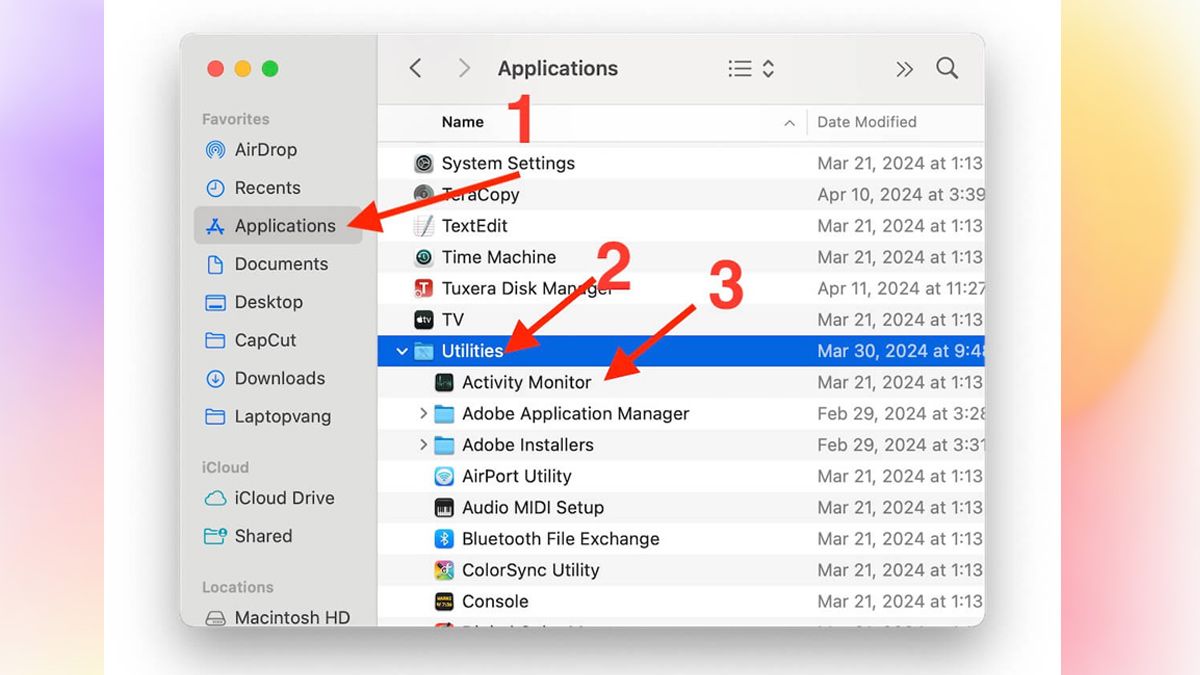 cách mở Task Manager trên máy tính mac - cách 1