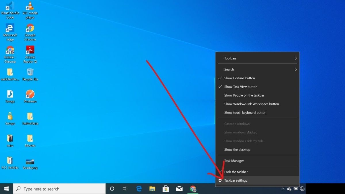 Hiển thị ứng dụng đang chạy trên Taskbar - bước 1