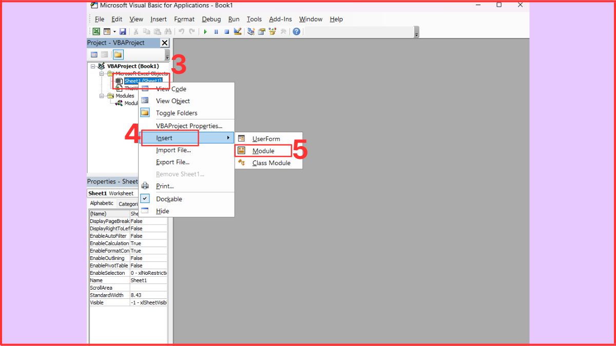 thêm dấu nháy trước số trong Excel bằng mã VBA bước 3