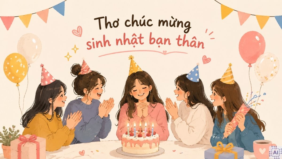 Thơ chúc mừng sinh nhật bạn thân