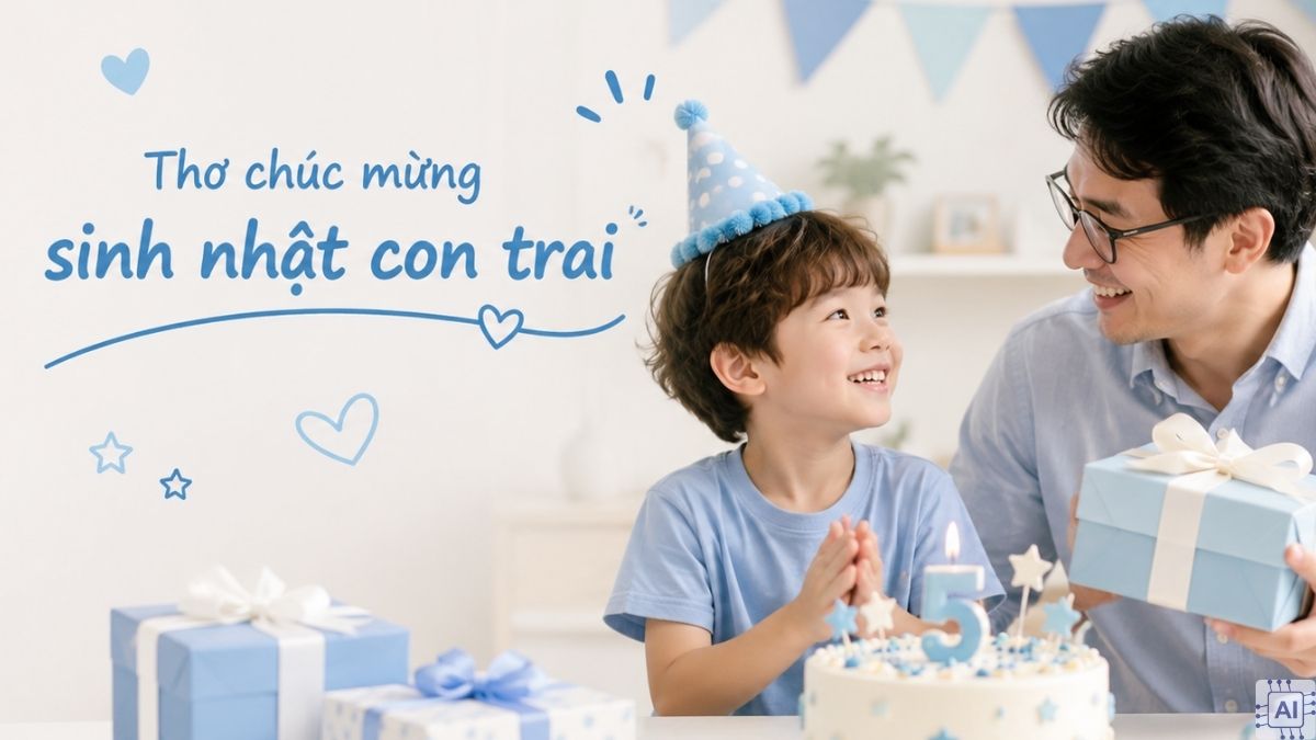 Thơ chúc mừng sinh nhật con trai