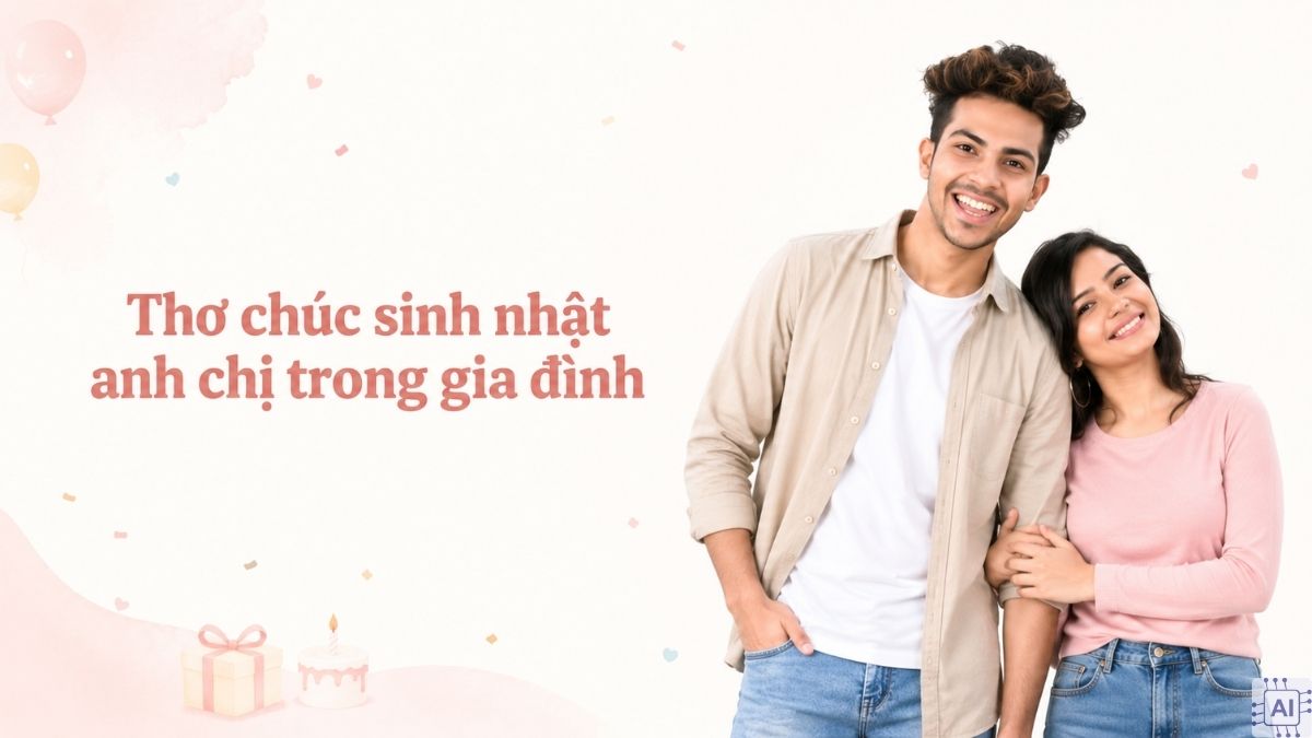 Thơ chúc sinh nhật anh chị