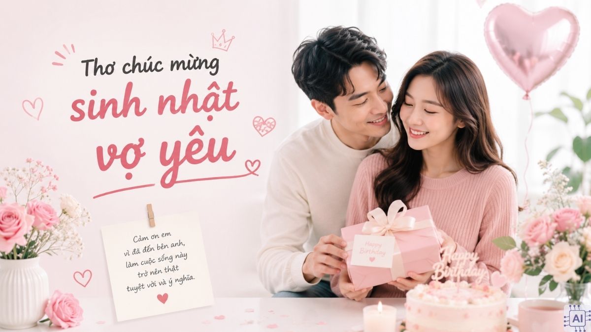 Thơ chúc mừng sinh nhật vợ yêu