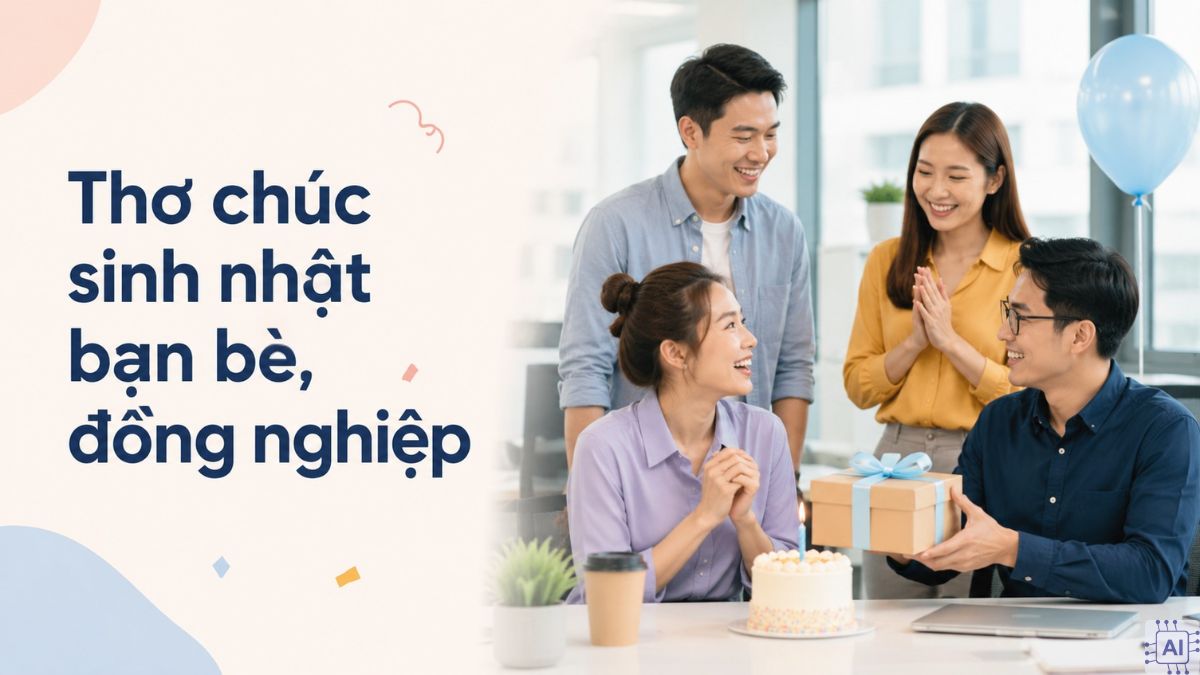 Thơ chúc sinh nhật bạn bè, đồng nghiệp