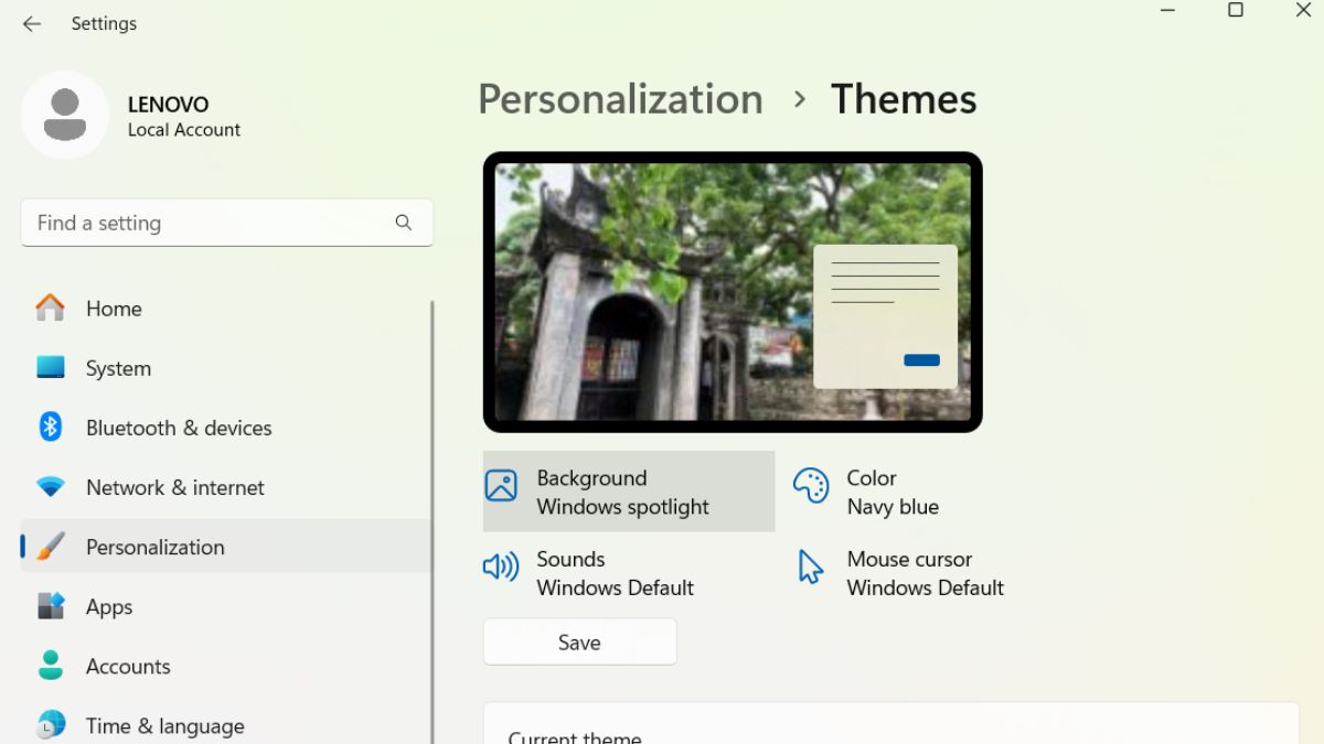 cách tạo theme Win 10 của riêng cá nhân - bước 2