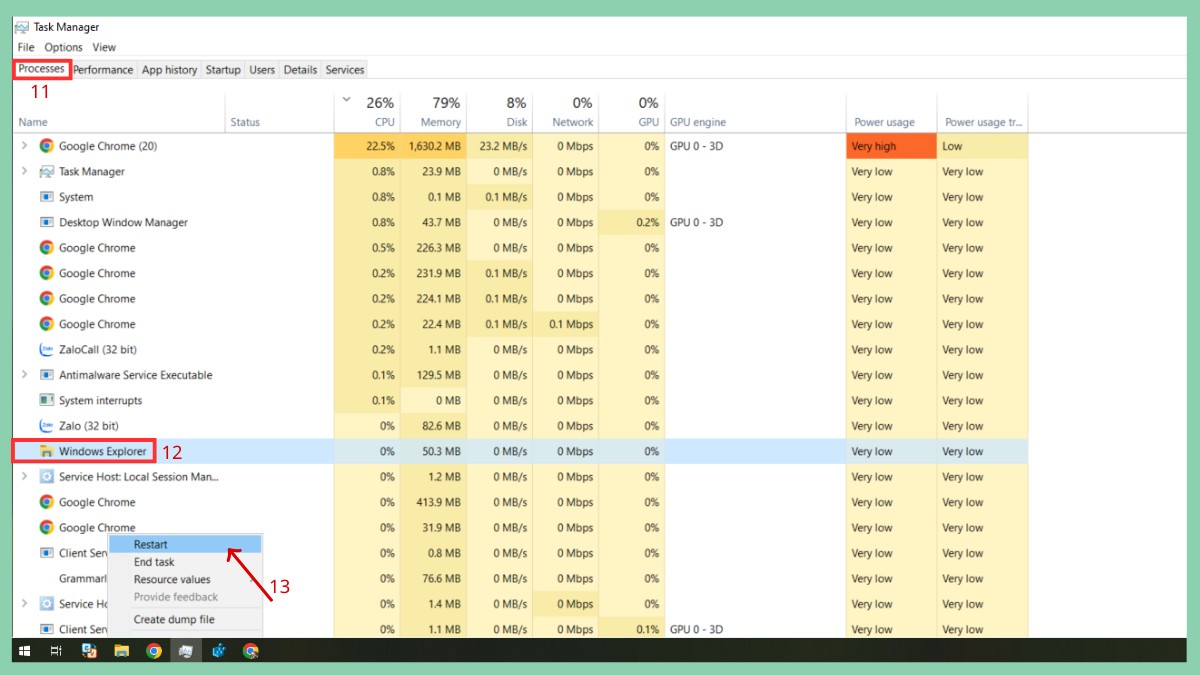 Cách thu nhỏ thanh taskbar Win 11 bằng registry editor bước 5 tiếp theo