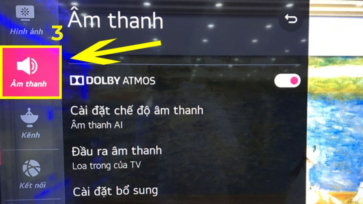 khắc phục tình trạng Tivi LG bị mất tiếng bằng kiểm tra và cài đặt lại âm thanh bước 3