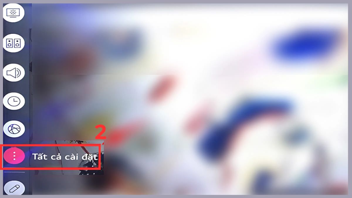 Reset hoặc cập nhật phần mềm tivi LG bước 2