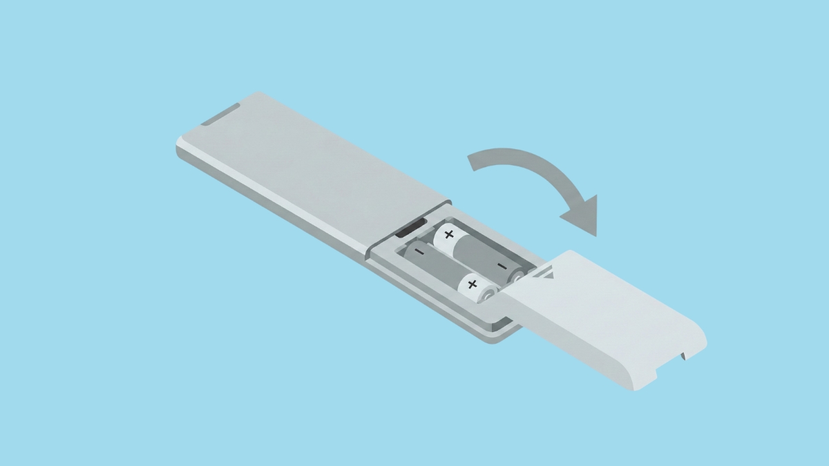 khắc phục tivi LG không lên nguồn bằng thay pin remote bước 1