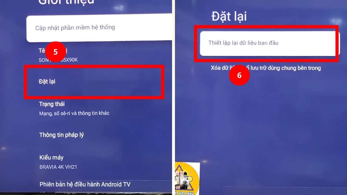 khắc phục tivi Sony cập nhật phần mềm bị lỗi bằng khôi phục cài đặt gốc bước 3