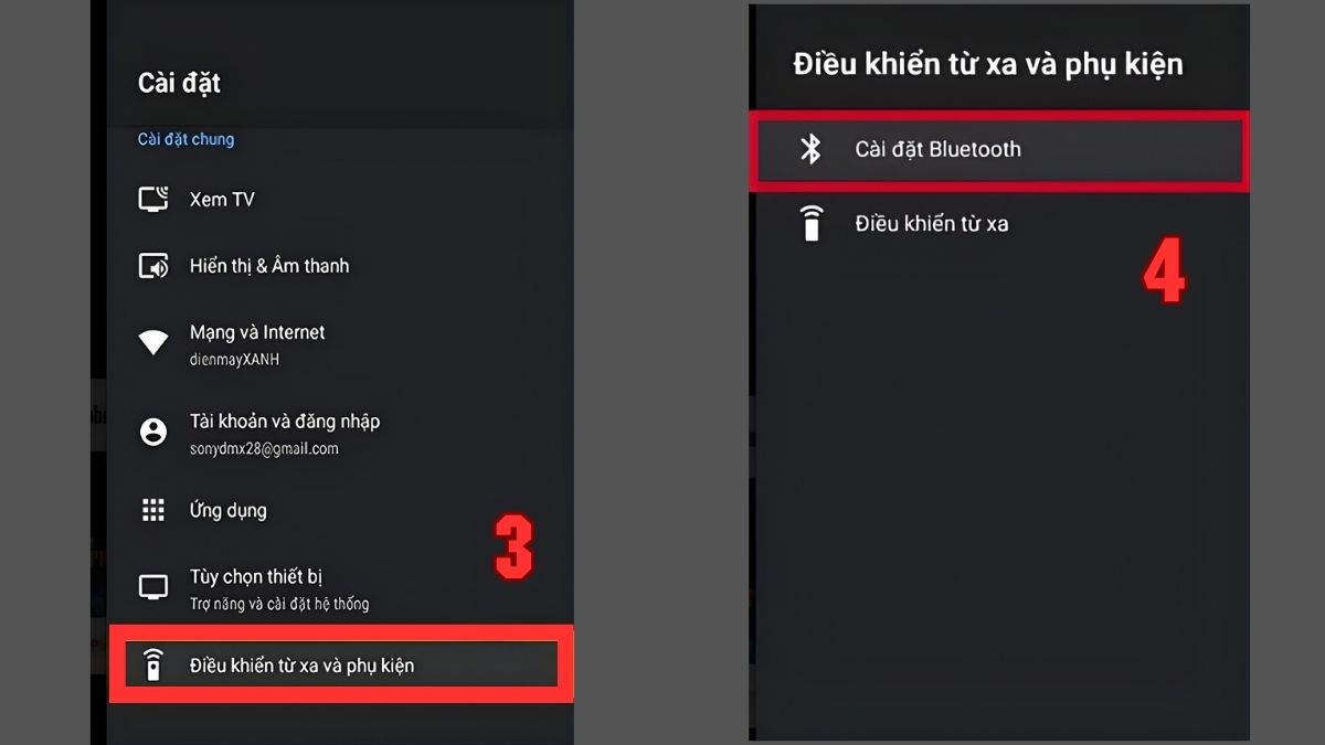 khắc phục tivi Sony không kết nối được Bluetooth bằng kiểm tra tivi có hỗ trợ bluetooth không bước 2