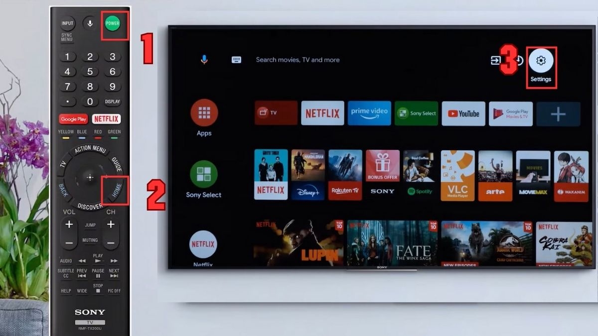 khắc phục tivi Sony không kết nối được Bluetooth bằng khởi động lại tivi bước 1