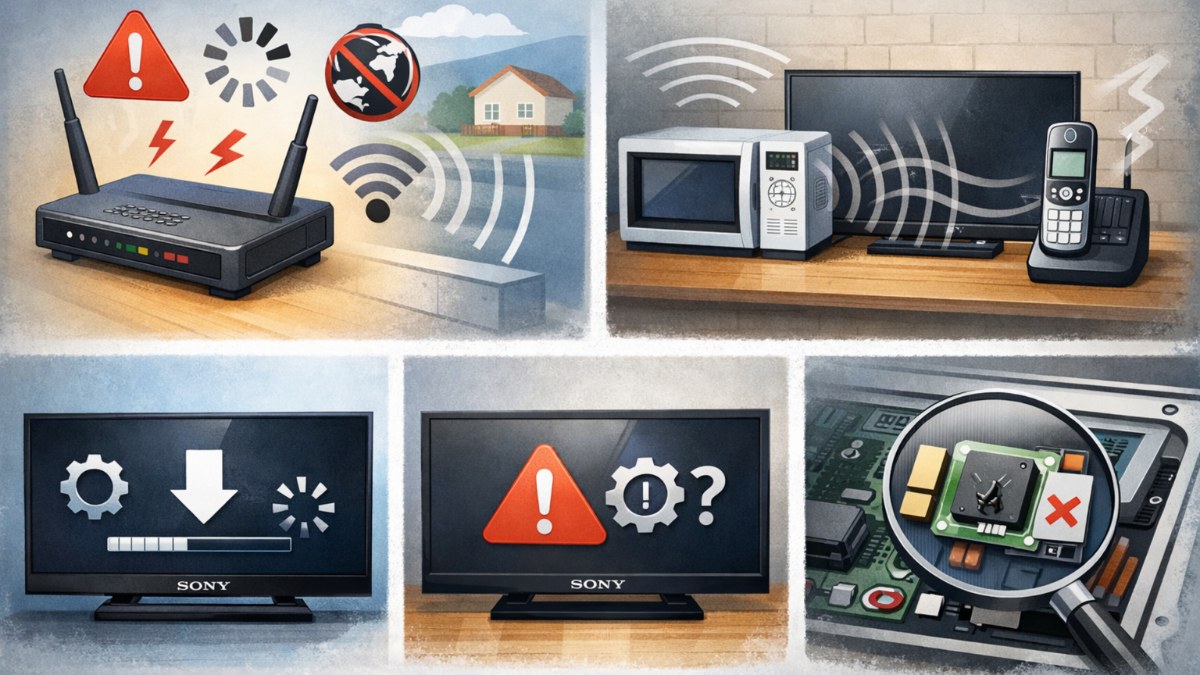 Nguyên nhân khiến tivi Sony không kết nối được WiFi