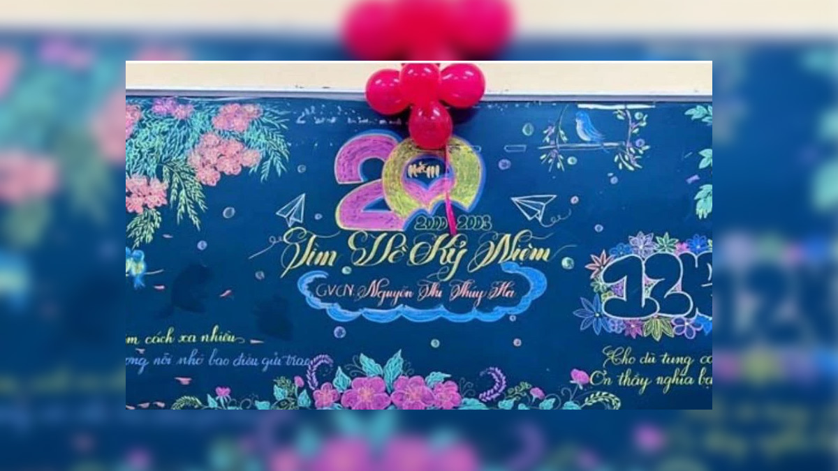 trang trí bảng 20/11 sáng tạo