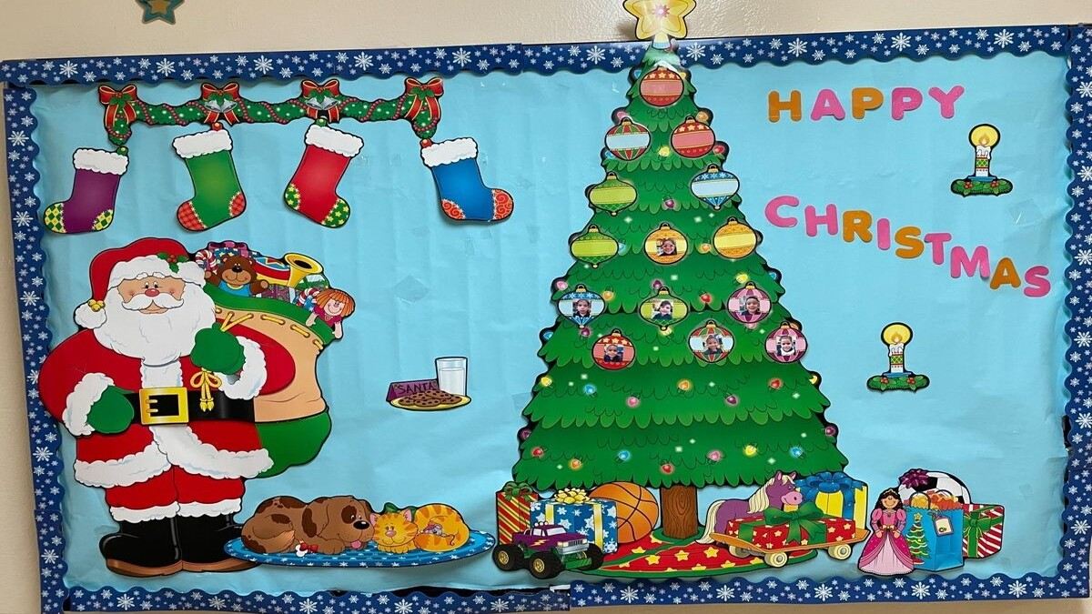 Ý tưởng trang trí bảng Noel
