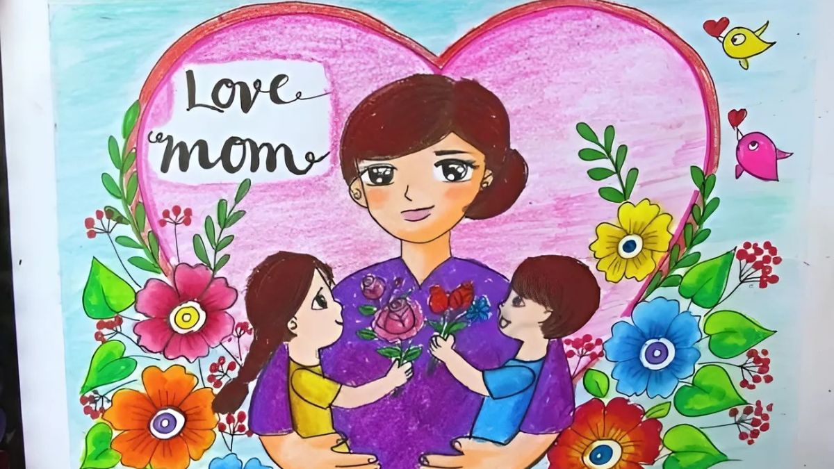 Mẫu tranh 8/3 tặng mẹ đoạt giải