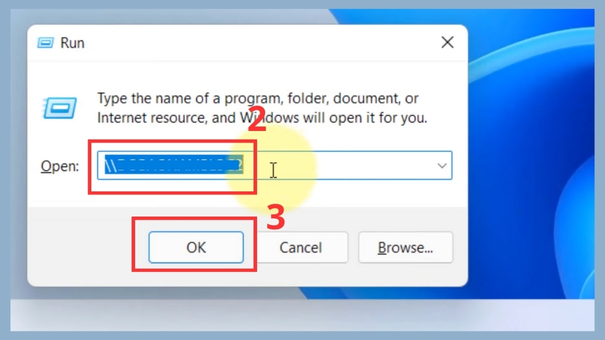 Thao tác cần làm tại máy nhận dữ liệu qua WiFi bước 2