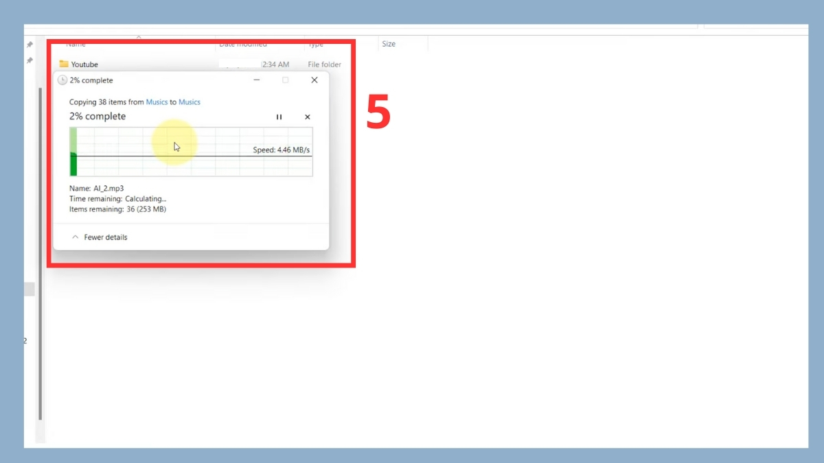 Thao tác cần làm tại máy nhận dữ liệu qua WiFi bước 4