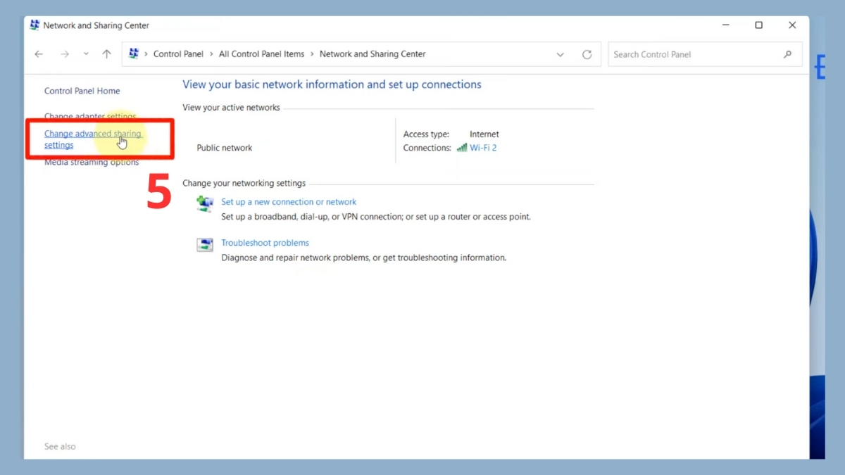 Cách truyền dữ liệu giữa 2 máy tính bằng WiFi đơn giản bước 1