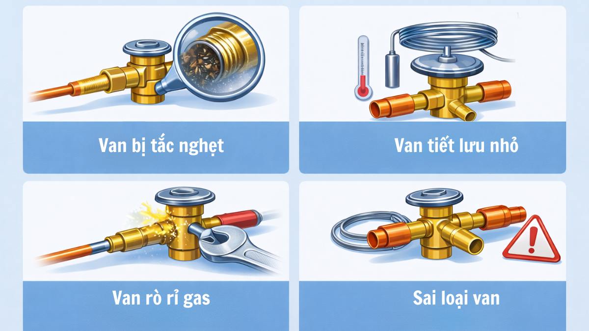 Những lỗi thường gặp liên quan đến van tiết lưu