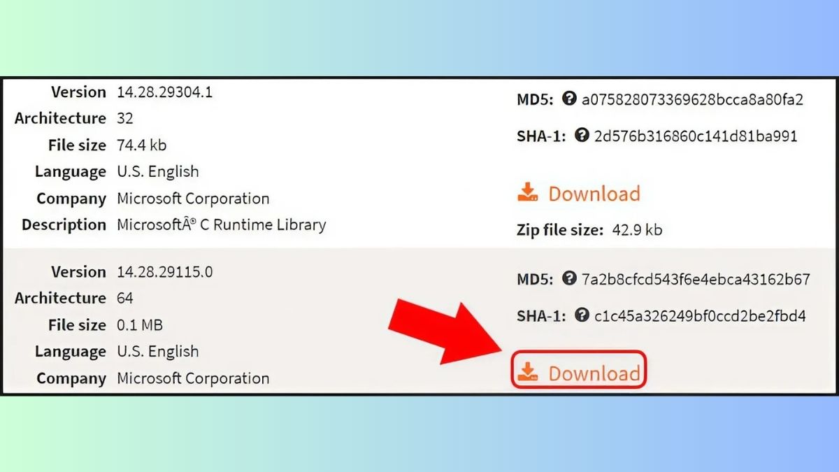 cách khắc phục lỗi vcruntime140.dll bằng cách Tải và cài đặt file - bước 1