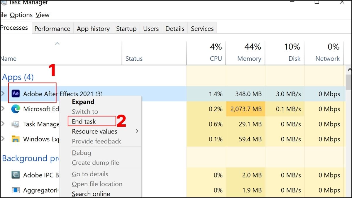 khắc phục We’ve Encountered the Following Issues bước 1