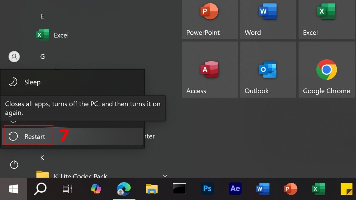 khắc phục We’ve Encountered the Following Issues bước 3