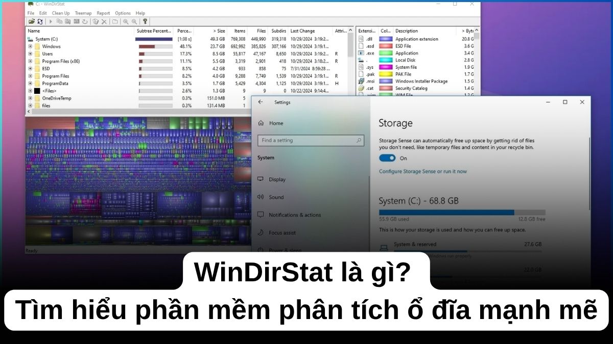 WinDirStat là gì? Tìm hiểu phần mềm phân tích ổ đĩa mạnh mẽ