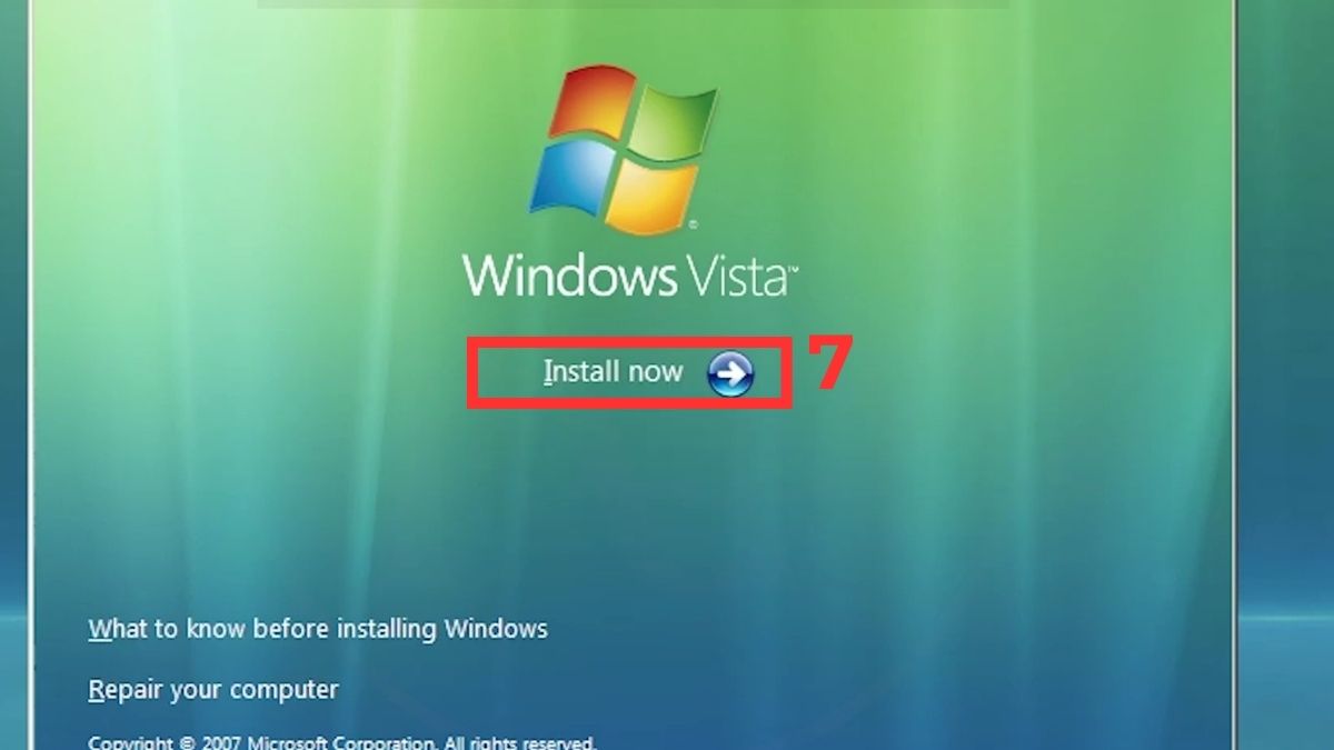 Hướng dẫn cài đặt Windows Vista chi tiết bước 3
