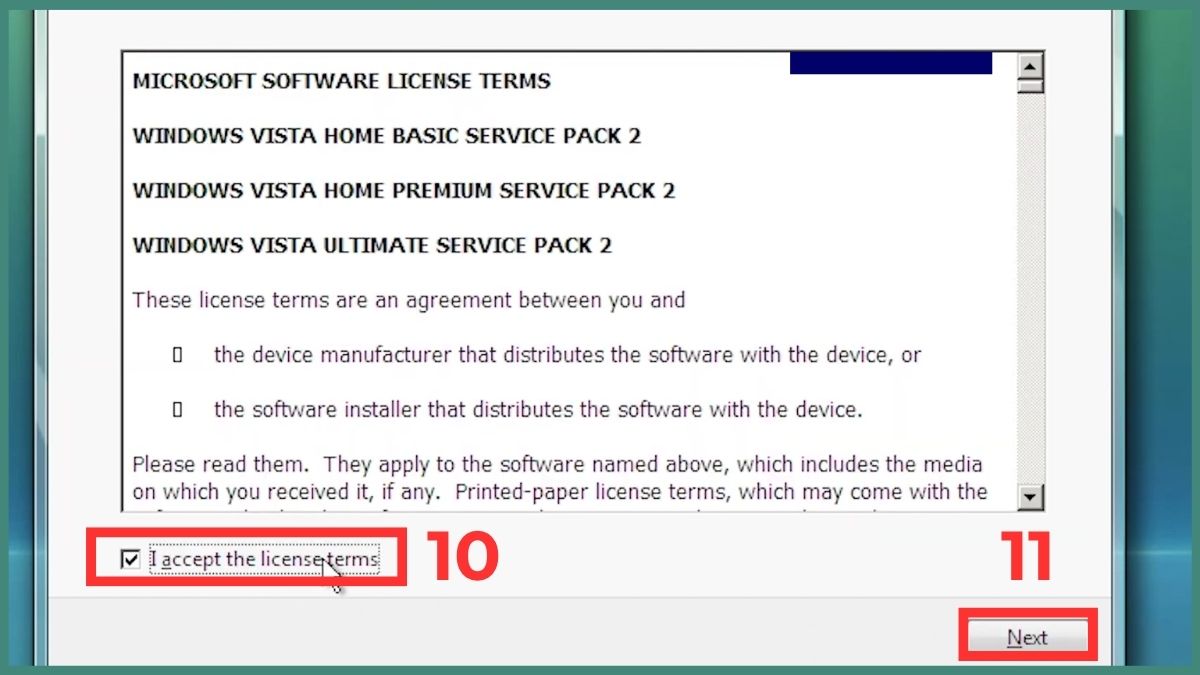Hướng dẫn cài đặt Windows Vista chi tiết bước 3 kế tiếp