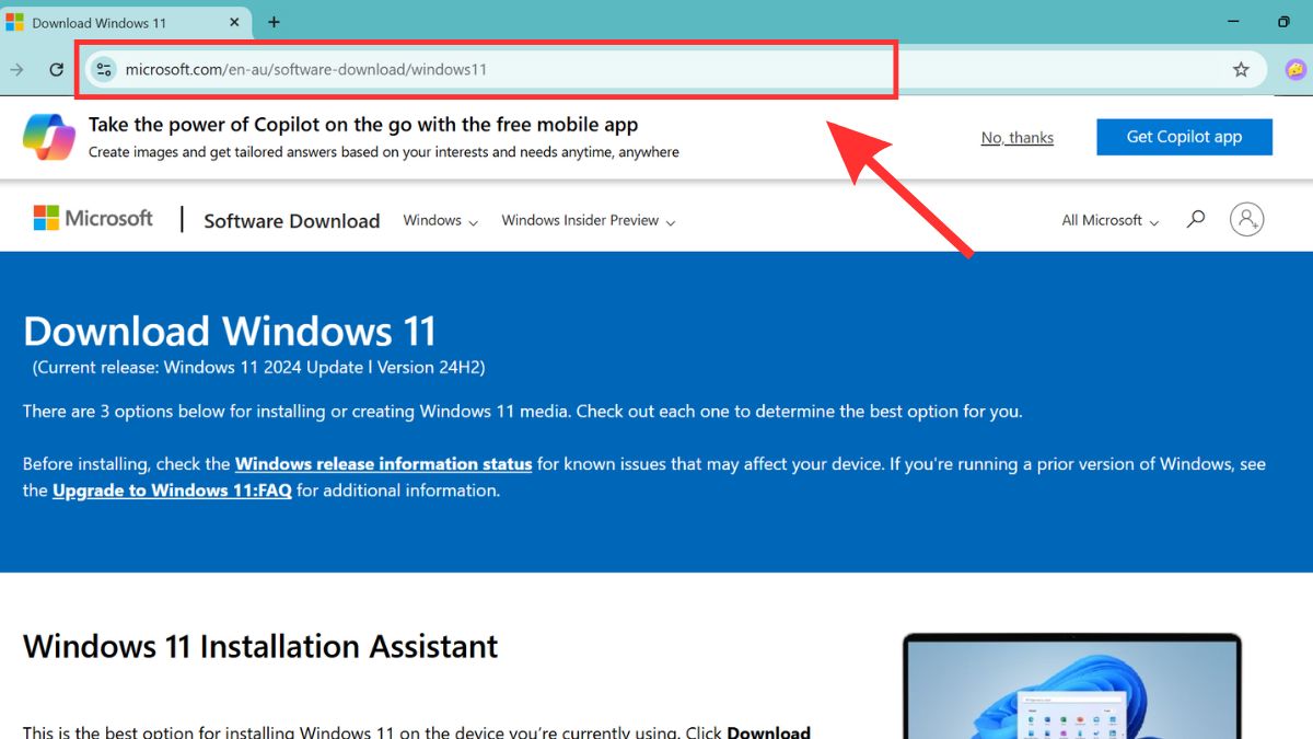 Hướng dẫn cách tải Windows 11 Media Creation Tool - bước 1
