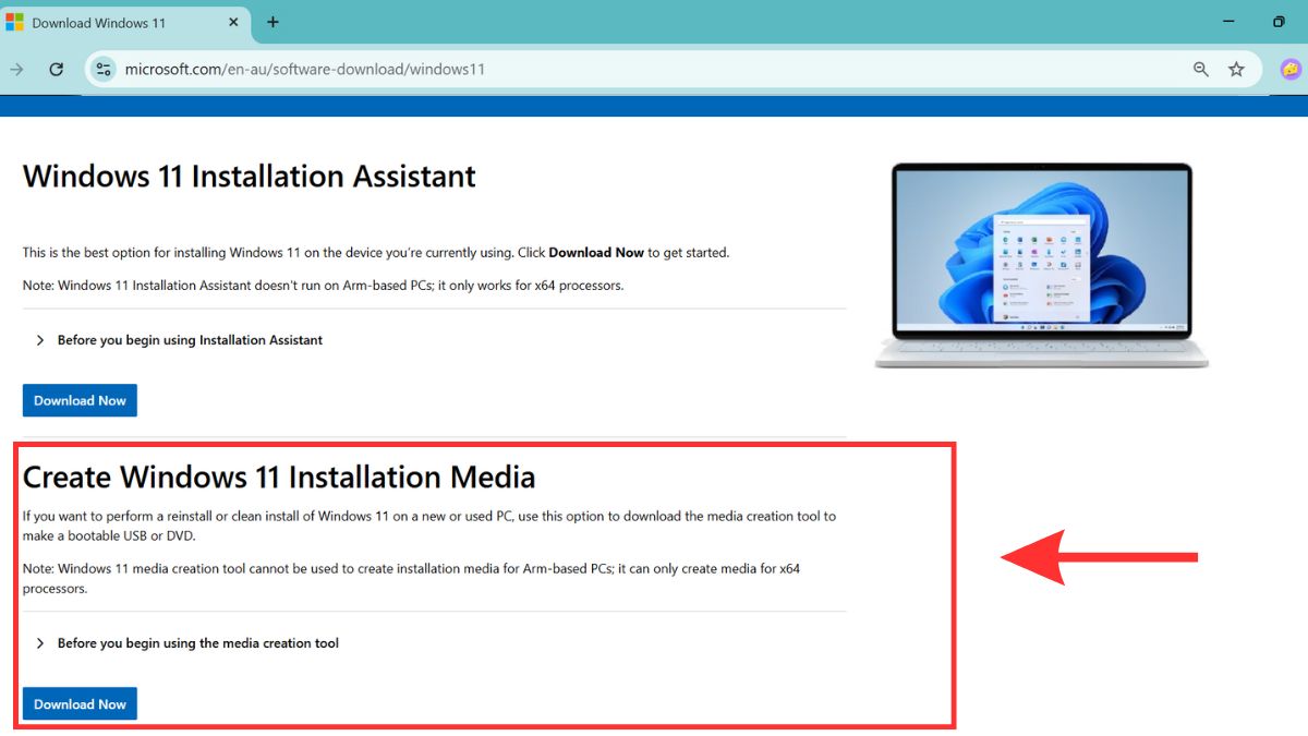 Hướng dẫn cách tải Windows 11 Media Creation Tool - bước 2