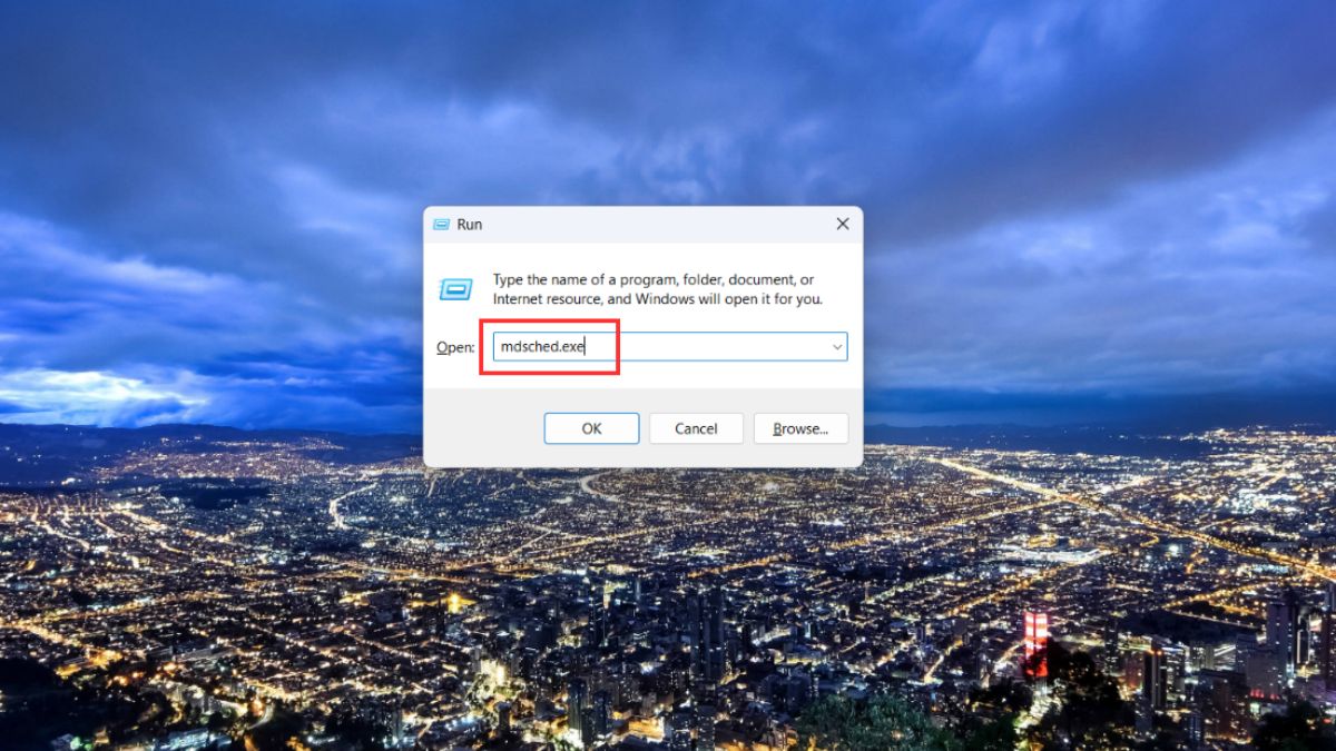 cách kiểm tra RAM bằng Windows Memory Diagnostic bằng câu lệnh bước 2