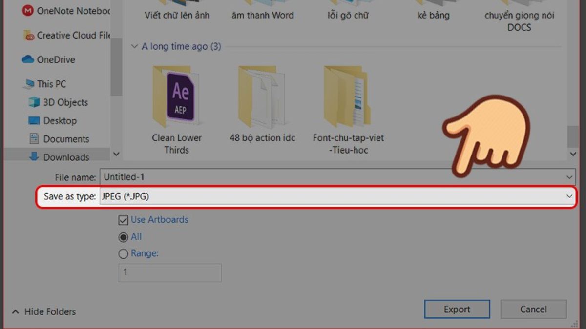 cách xuất file in ấn trong Illustrator dạng JPG - bước 2